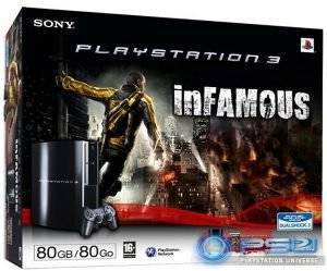 PS3 - CONSOLE 80GB + INFAMOUS