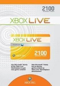 XBOX360 - POINTS CARD 2100 POINTS