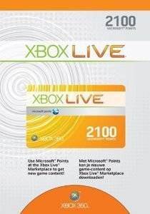 XBOX360 - POINTS CARD 2100 POINTS XBOX360 - POINTS CARD 2100 POINTS