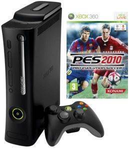 XBOX360 - CONSOLE ELITE VERSION BLACK + PRO EVOLUTION 2010