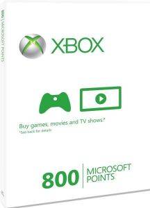 XBOX LIVE CARD 800 POINTS