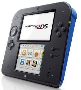 NINTENDO 2DS BLACK AND BLUE