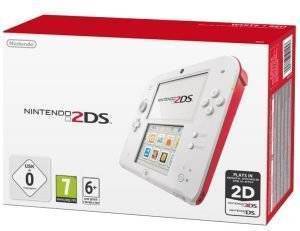NINTENDO 2DS CONSOLE WHITE AND RED