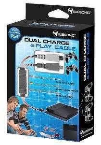SUBSONIC DUAL CHARGE & PLAY CABLE FOR PS4