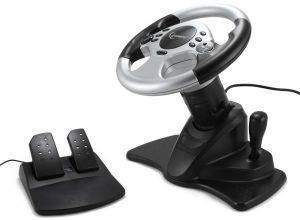 ΤΙΜΟΝΙΕΡΑ GEMBIRD MULTI-INTERFACE 4-IN-1 RACING WHEEL + PEDALS WITH TWO VIBRATION MOTORS ΤΙΜΟΝΙΕΡΑ GEMBIRD MULTI-INTERFACE 4-IN-1 RACING WHEEL + PEDALS WITH TWO VIBRATION MOTORS