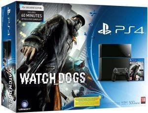 PLAYSTATION 4 CONSOLE 500GB BLACK + WATCH DOGS - PS4