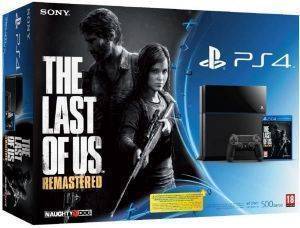 PLAYSTATION 4 CONSOLE 500GB BLACK + THE LAST OF US REMASTERED