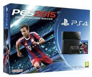 PLAYSTATION 4 CONSOLE 500GB BLACK & PES 2015