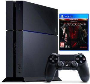 PLAYSTATION 4 CONSOLE 500GB BLACK & METAL GEAR SOLID V THE PHANTOM PAIN - PS4