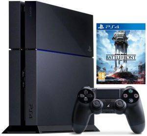 PLAYSTATION 4 CONSOLE 500GB BLACK & STAR WARS BATTLEFRONT - PS4