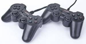GEMBIRD JPD-ST02 DOUBLE VIBRATION GAMEPADS BLACK FOR PC