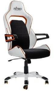 NITRO CONCEPTS E220 EVO GAMING CHAIR WHITE/ORANGE - NC-E220E-WO NITRO CONCEPTS E220 EVO GAMING CHAIR WHITE/ORANGE - NC-E220E-WO