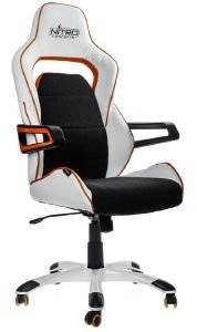 NITRO CONCEPTS E220 EVO GAMING CHAIR WHITE/ORANGE - NC-E220E-WO