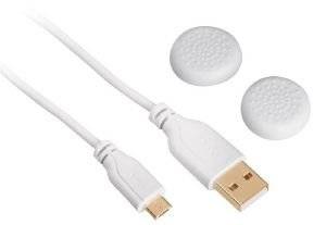 HAMA 115476 SUPER SOFT CONTROLLER CHARGING CABLE FOR PLAYSTATION 4 WHITE