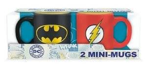 DC COMICS - SET 2 MINI-MUGS 110 ML - BATMAN & FLASH