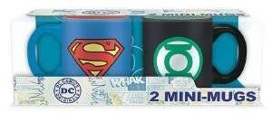 DC COMICS - SET 2 MINI-MUGS 110ML - SUPERMAN & GREEN LANTERN