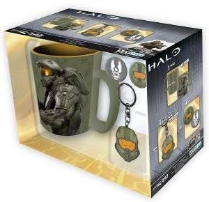 HALO - GIFT BOX MUG + KEYCHAINS + BADGES HALO