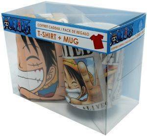 ONE PIECE - PCK LUFFY WANTED (TS184 + MUG032)