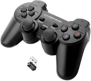 ESPERANZA EGG108K GLADIATOR VIBRATION GAMEPAD WIRELESS FOR PC / PS3 BLACK