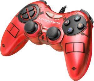 ESPERANZA EGG105R FIGHTER VIBRATION GAMEPAD FOR PC RED