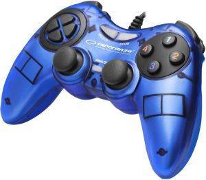 ESPERANZA EGG105B FIGHTER VIBRATION GAMEPAD FOR PC BLUE