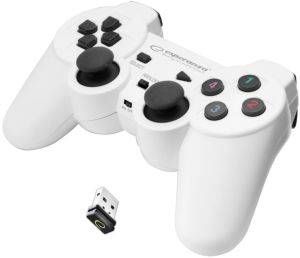 ESPERANZA EGG108W GLADIATOR VIBRATION GAMEPAD WIRELESS FOR PC / PS3 WHITE/BLACK ESPERANZA EGG108W GLADIATOR VIBRATION GAMEPAD WIRELESS FOR PC / PS3 WHITE/BLACK