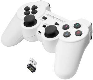 ESPERANZA EGG108W GLADIATOR VIBRATION GAMEPAD WIRELESS FOR PC / PS3 WHITE/BLACK