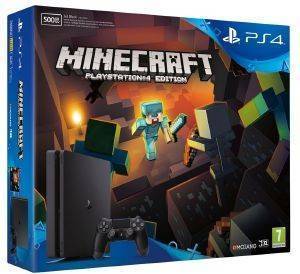 PLAYSTATION 4 CONSOLE 500GB SLIM BLACK & MINECRAFT