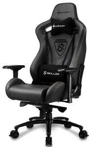 SHARKOON SKILLER SGS5 GAMING SEAT BLACK REAL LEATHER