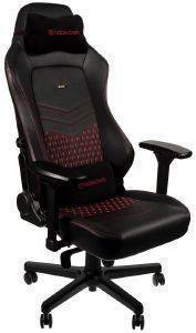 NOBLECHAIRS HERO REAL LEATHER GAMING CHAIR BLACK/RED NOBLECHAIRS HERO REAL LEATHER GAMING CHAIR BLACK/RED