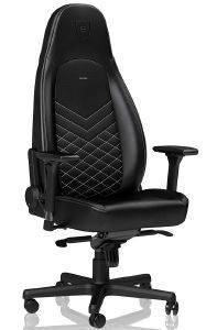 NOBLECHAIRS ICON GAMING CHAIR BLACK/GOLDWHITENOBLECHAIRS ICON GAMING CHAIR BLACK/GOLDWHITE