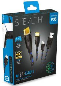PS5 STEALTH CORE CONNECT & CHARGE KIT & HDMI & PLAY & CHARGE CABLES PS5 STEALTH CORE CONNECT & CHARGE KIT & HDMI & PLAY & CHARGE CABLES
