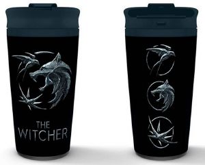 PYRAMID THE WITCHER - SIGILS METAL TRAVEL MUG (450ML) (MTM26372) PYRAMID THE WITCHER - SIGILS METAL TRAVEL MUG (450ML) (MTM26372)