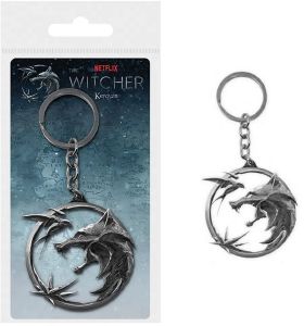 PYRAMID THE WITCHER - WOLF, SWALLOW, AND STAR 3D KEYCHAIN (MK39255)