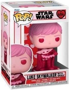 FUNKO POP! STAR WARS: VALENTINES S2 - LUKE SKYWALKER WITH GROGU #494 BOBBLE-HEAD VINYL FIGURE