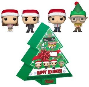 FUNKO POCKET POP! 4-PACK THE OFFICE - HAPPY HOLIDAYS TREE BOX