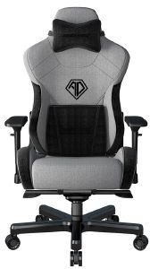 ANDA SEAT GAMING CHAIR T-PRO II LIGHT GREY/ BLACK FABRIC WITH ALCANTARA STRIPES ANDA SEAT GAMING CHAIR T-PRO II LIGHT GREY/ BLACK FABRIC WITH ALCANTARA STRIPES