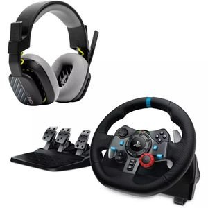 LOGITECH G29 DRIVING FORCE RACING WHEEL FOR PS3/PS4/PS5/PC +PEDALS +ASTRO A10 GAMING HEADSET BUNDLE
