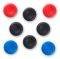 SPARTAN GEAR SILICON THUMB GRIPS UNIVERSAL (8PCS - COLOUR: 4PCS BLACK, 2PCS RED, 2PCS BLUE )