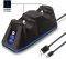 PS5 STEALTH TWIN USB CHARGING DOCK & PLAY & CHARGE CABLE BLACK SP C-100 V