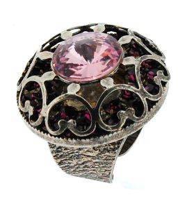 ΔΑΧΤΥΛΙΔΙ ΜΕ ΡΟΖ SWAROVSKI ΔΑΧΤΥΛΙΔΙ ΜΕ ΡΟΖ SWAROVSKI