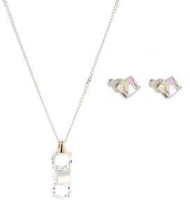 ΣΕΤ ΚΟΛΙΕ ΜΕ ΣΚΟΥΛΑΡΙΚΙΑ ME ΚΥΒΟΥΣ SWAROVSKI ΣΕΤ ΚΟΛΙΕ ΜΕ ΣΚΟΥΛΑΡΙΚΙΑ ME ΚΥΒΟΥΣ SWAROVSKI