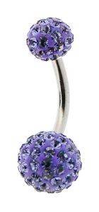 PIERCING ΑΠΌ ΑΤΣΑΛΙ ΜΕ MOΒ SWAROVSKI PIERCING ΑΠΌ ΑΤΣΑΛΙ ΜΕ MOΒ SWAROVSKI