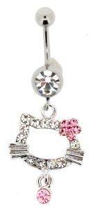 PIERCING ΑΠΌ ΑΤΣΑΛΙ ΜΕ SWAROVSKI ΗELLO KITTY PIERCING ΑΠΌ ΑΤΣΑΛΙ ΜΕ SWAROVSKI ΗELLO KITTY