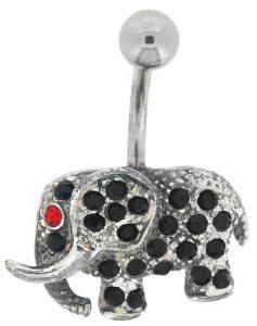 PIERCING ΑΦΑΛΟΥ ΑΠΟ ΑΤΣΑΛΙ ΕΛΕΦΑΝΤΑΚΙ ΜΑΥΡΑ SWAROVSKI PIERCING ΑΦΑΛΟΥ ΑΠΟ ΑΤΣΑΛΙ ΕΛΕΦΑΝΤΑΚΙ ΜΑΥΡΑ SWAROVSKI