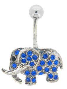 PIERCING ΑΦΑΛΟΥ ΑΠΟ ΑΤΣΑΛΙ ΕΛΕΦΑΝΤΑΚΙ ΜΠΛΕ SWAROVSKI PIERCING ΑΦΑΛΟΥ ΑΠΟ ΑΤΣΑΛΙ ΕΛΕΦΑΝΤΑΚΙ ΜΠΛΕ SWAROVSKI