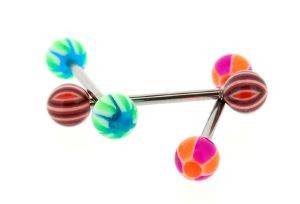 PIERCING ΓΙΑ ΤH ΓΛΩΣΣΑ 3ΑΔΑ ΠΟΛΥΧΡΩΜΑ PIERCING ΓΙΑ ΤH ΓΛΩΣΣΑ 3ΑΔΑ ΠΟΛΥΧΡΩΜΑ