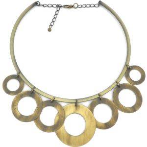 ΚΟΛΙΕ STUDIO ACCESSORI ΜΕ ΚΡΕΜΑΣΤΟΥΣ ΚΡΙΚΟΥΣ ANTIQUE ΧΡΥΣΟ
