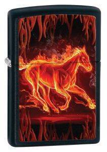 H  ZIPPO HORSE FLAMING 