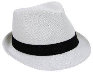 ΛΕΥΚΟ ΚΑΠΕΛΟ TRILBY ΜΕ ΜΑΥΡΗ ΚΟΡΔΕΛΑ (55-56) ΛΕΥΚΟ ΚΑΠΕΛΟ TRILBY ΜΕ ΜΑΥΡΗ ΚΟΡΔΕΛΑ (55-56)